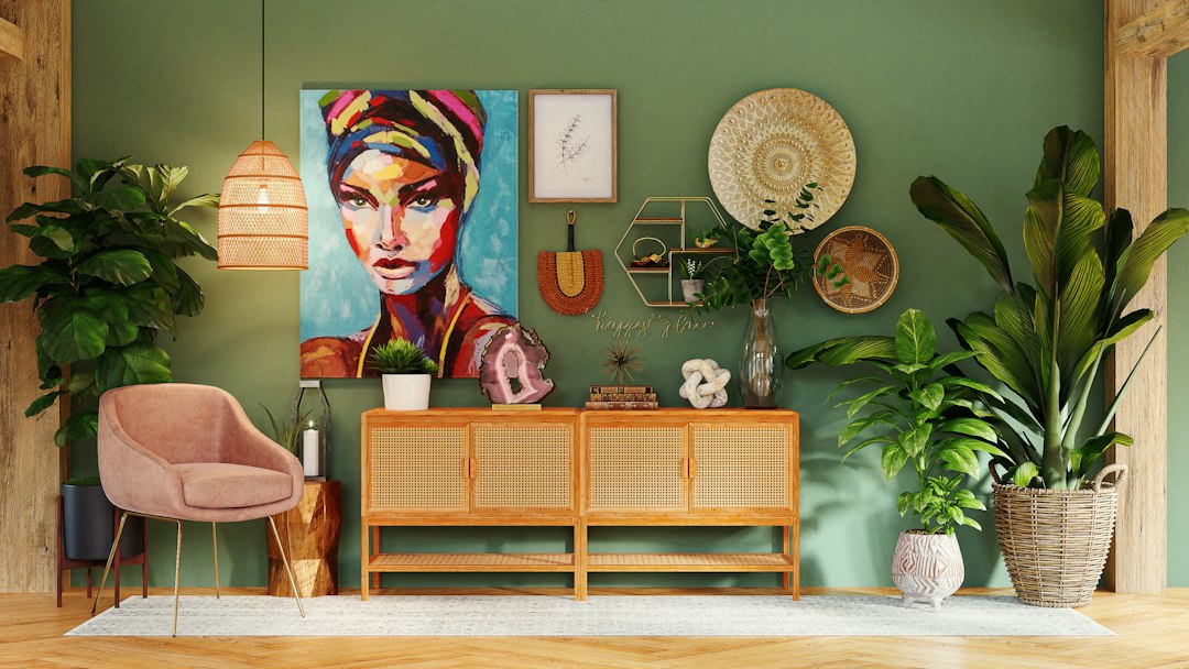 Thais schilderij voegt kleur toe aan herfstdecor. Thais schilderij voegt kleur toe aan herfstdecor.